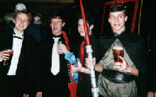 Darth and co enjoy there pints